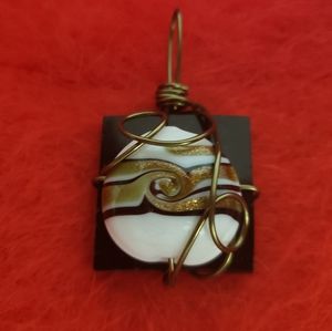 🫖2/$20 Handmade Wire Wrapped Necklace Pendant